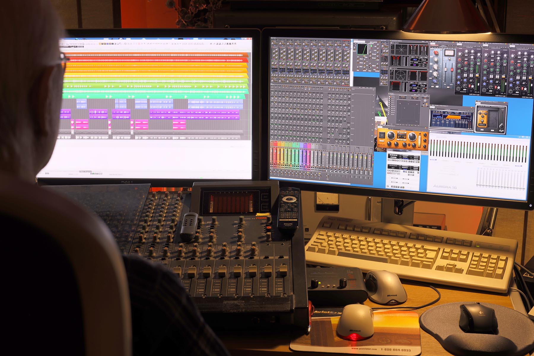 Sound mixing with Pyramix  digital audio workstation