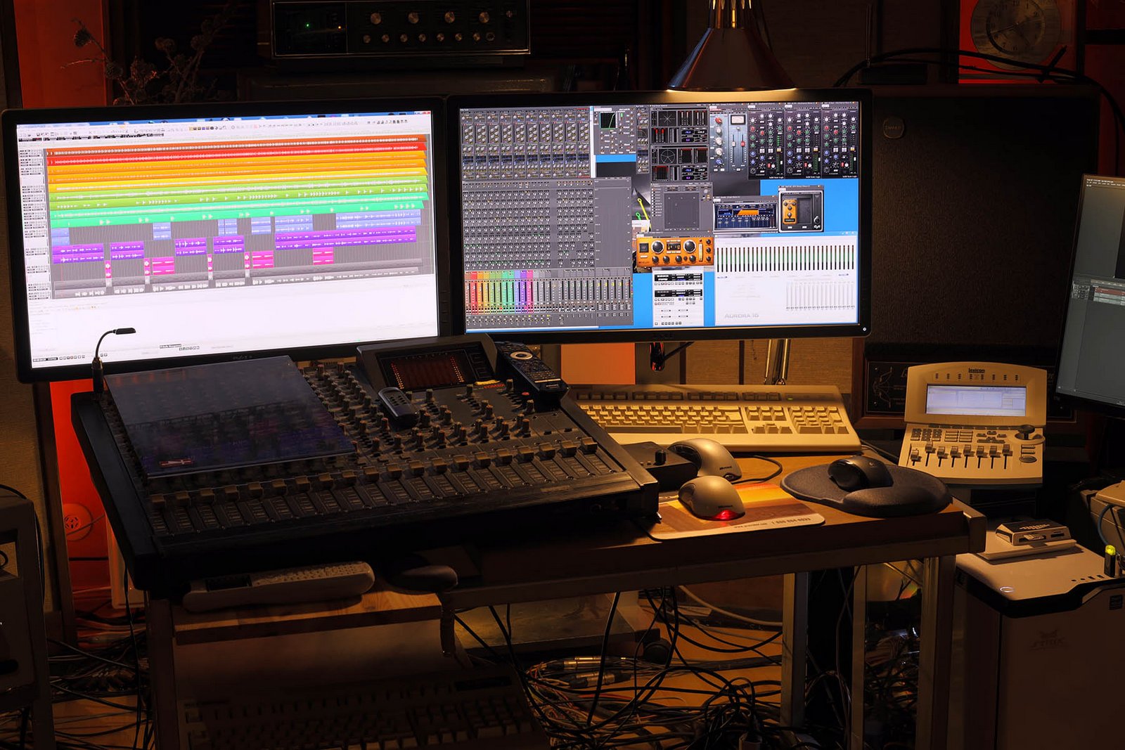 Sound mixing with Pyramix  digital audio workstation