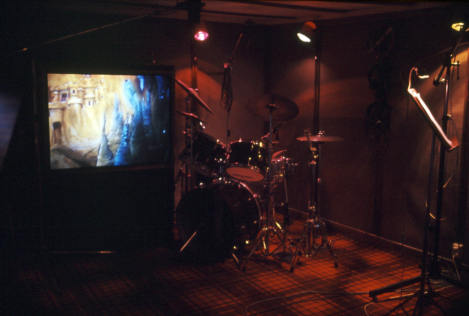 The recording room in Studio 2 (Big screen for video dubbing)